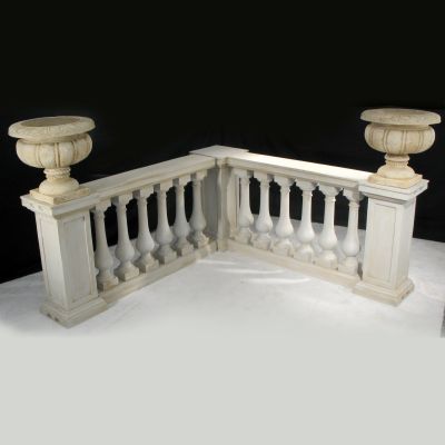 Image of Faux Concrete Balustrade with Urns